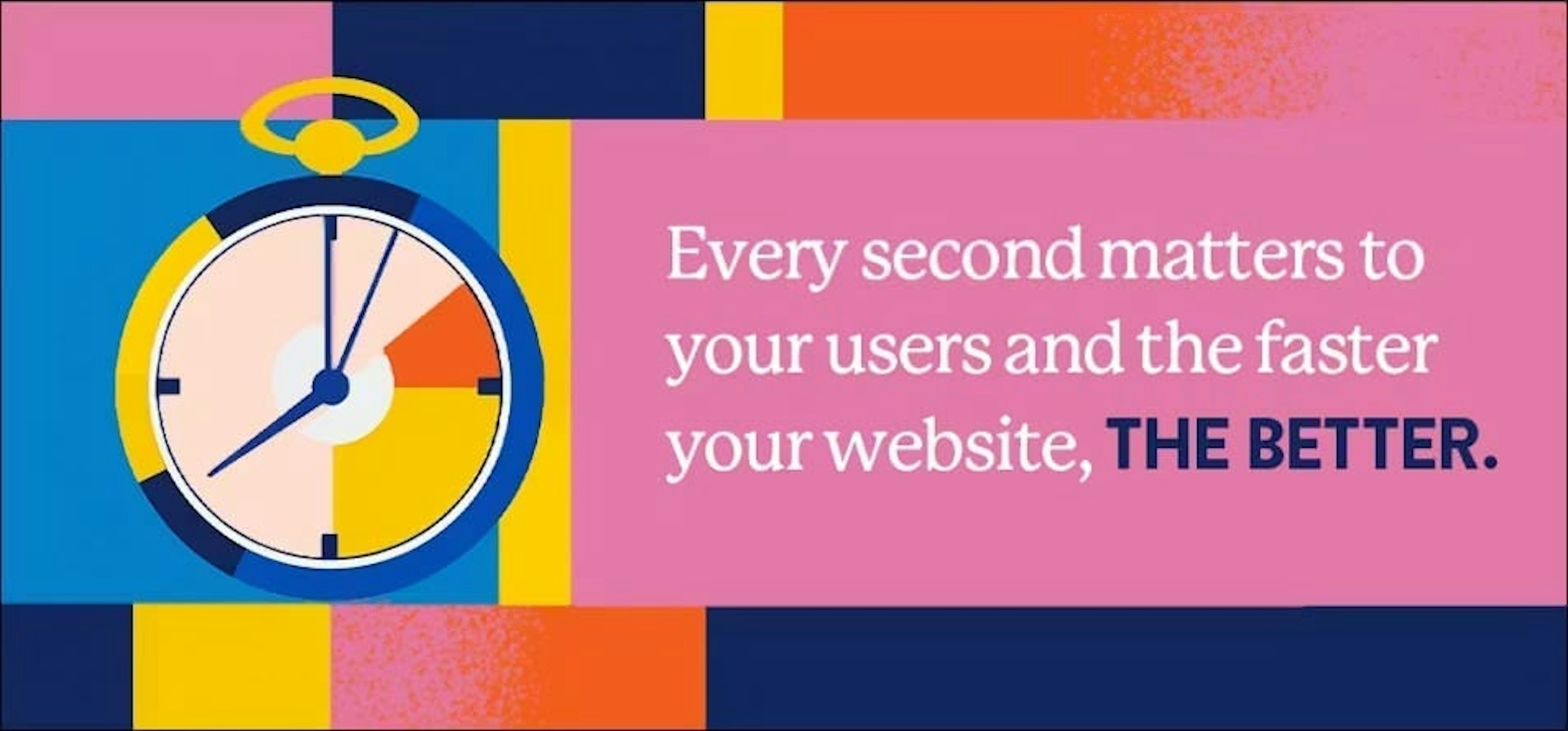 An illustration emphasizing that every second of website load time matters to users.