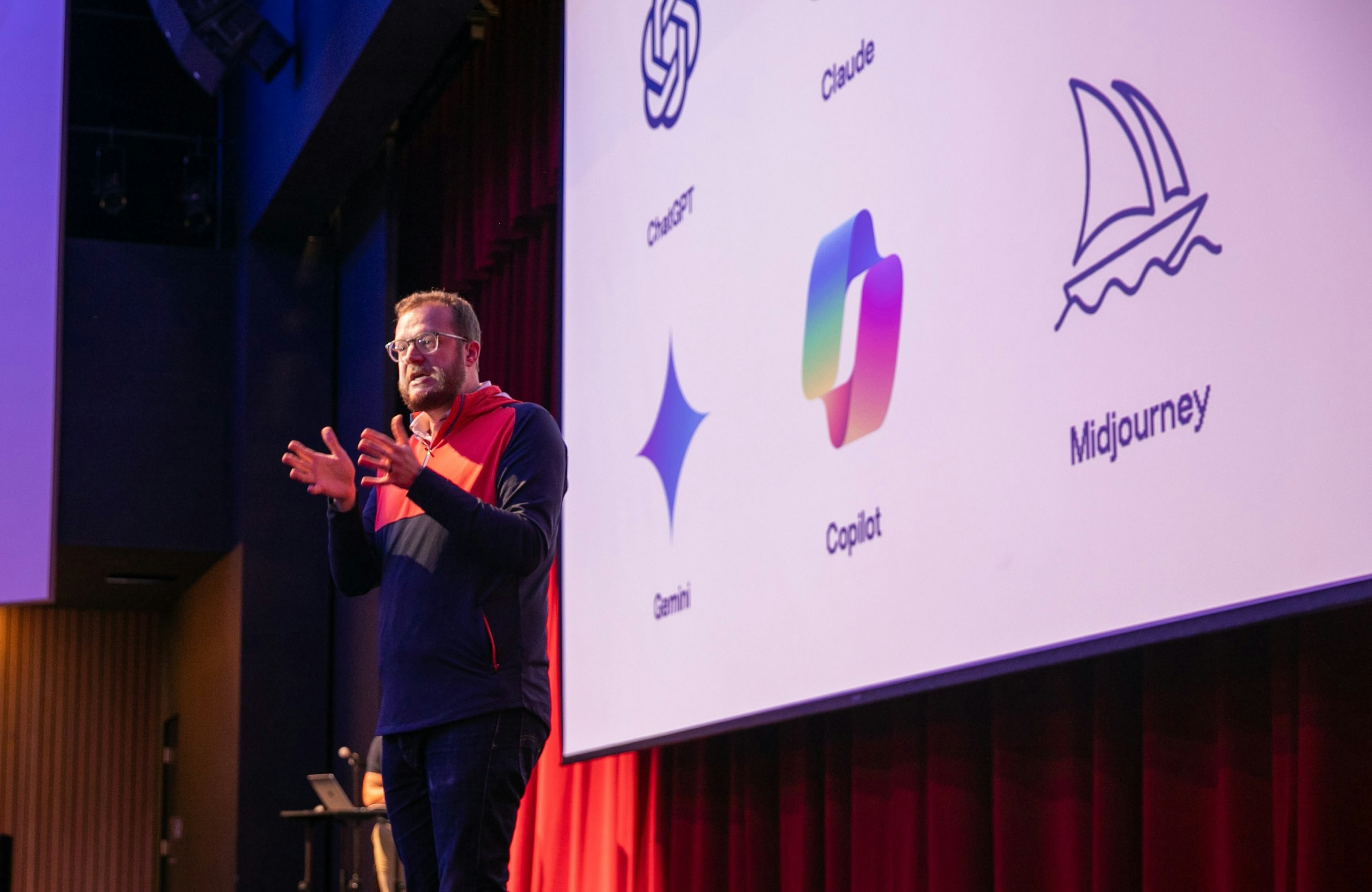 Abstract AI-inspired illustration representing collaborative AI consulting and strategy.